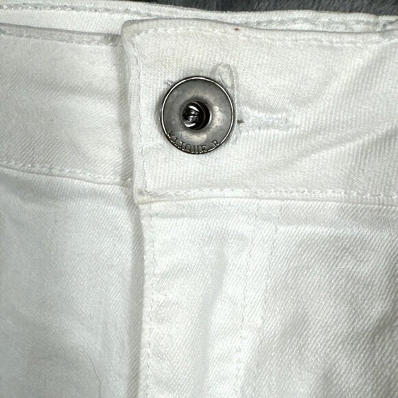 Klique B Denim Shorts Girls Distressed White Size Medium Light Wash Stretch - Picture 4 of 10